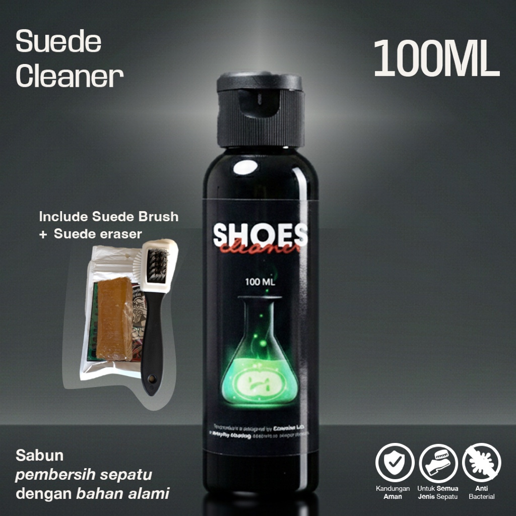 Suede Cleaner Sikat Suede + Eraser + Shoe Cleaner Paket Untuk Membersihkan Sepatu Suede