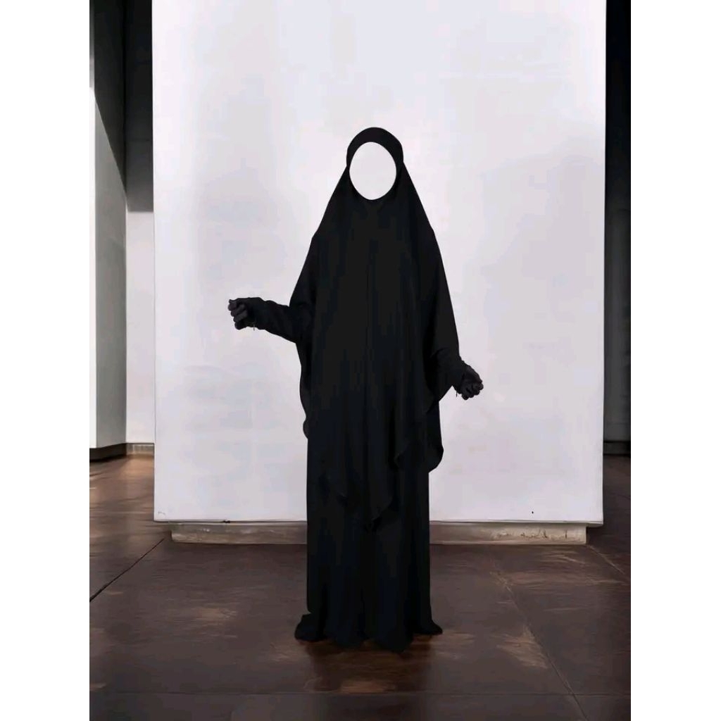 Aljenna New With Tag 2025/Laeeba Basic Jetblack XL/Laeeba Basic Moss Green Set Fuse Long Moss Green/