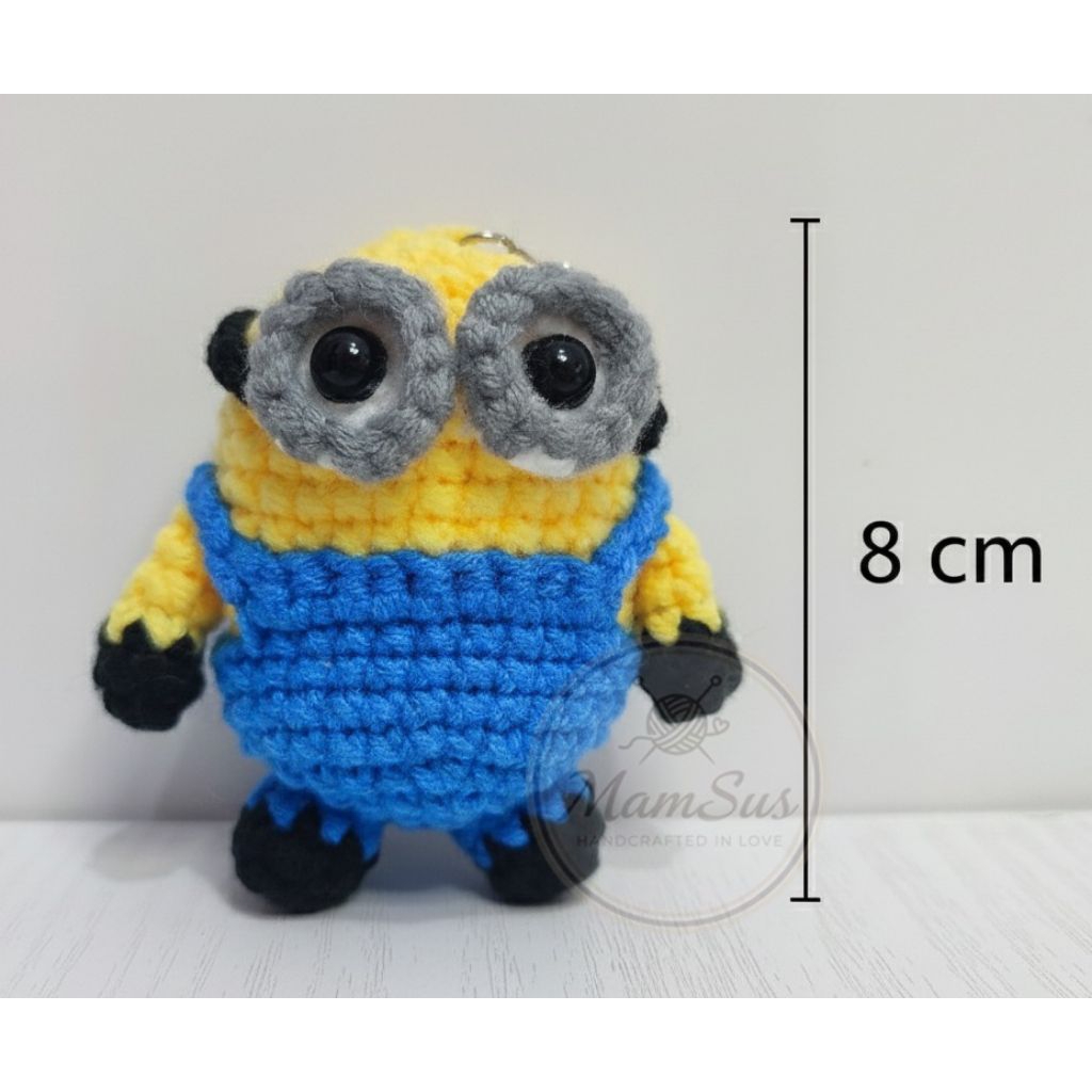 Gantungan kunci Minion Bob/ Amigurumi/ Minion Bob
