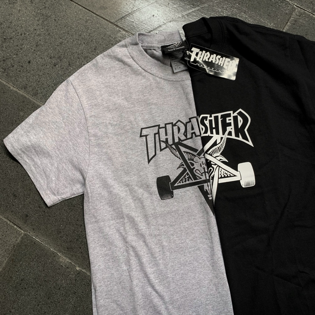 THRASHER SKATEGOAT TSHIRT BLACK & GREY