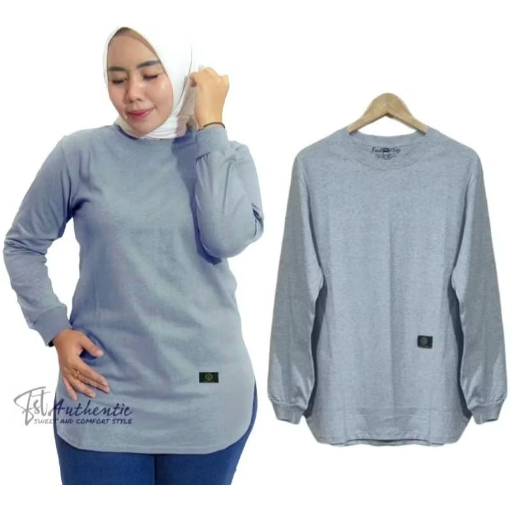 kaos polos wanita kaos polos wanita lengan panjang kaos wanita tunik kaos tunik wanita kaos polos le