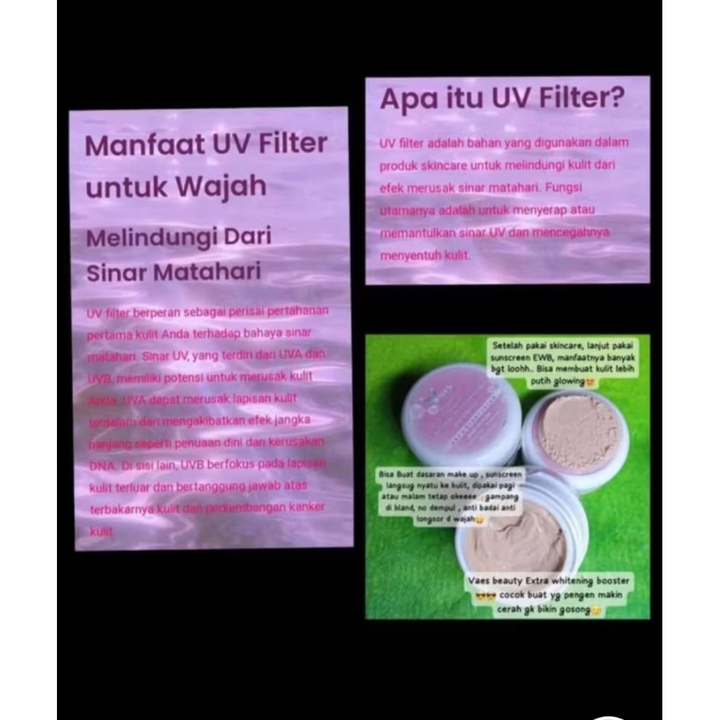 sunscreen extra whitening booster