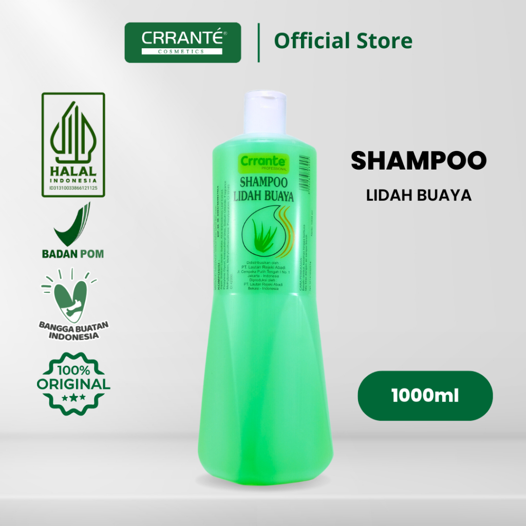 Crrante Shampoo With Ekstrak Lidah Buaya 1 Liter - Perawatan Rambut Rontok & Pertumbuhan Rambut