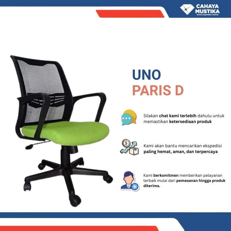 Jual Kursi Kantor Putar/Kursi Kantor Hidrolik/Kursi Kantor Minimalis Di Malang UNO Paris D