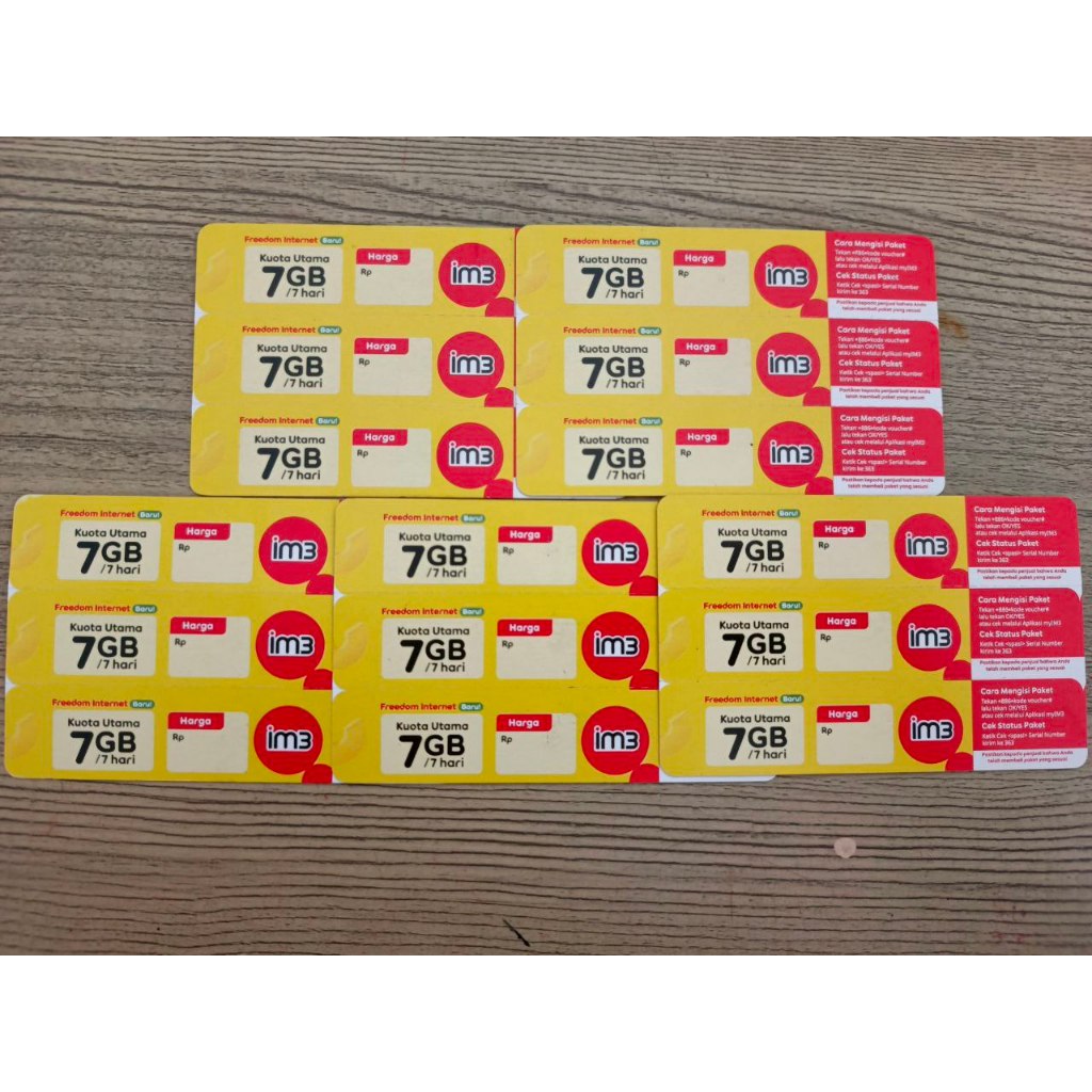 IM3 VOUCHER KUOTA  7GB 7HARI