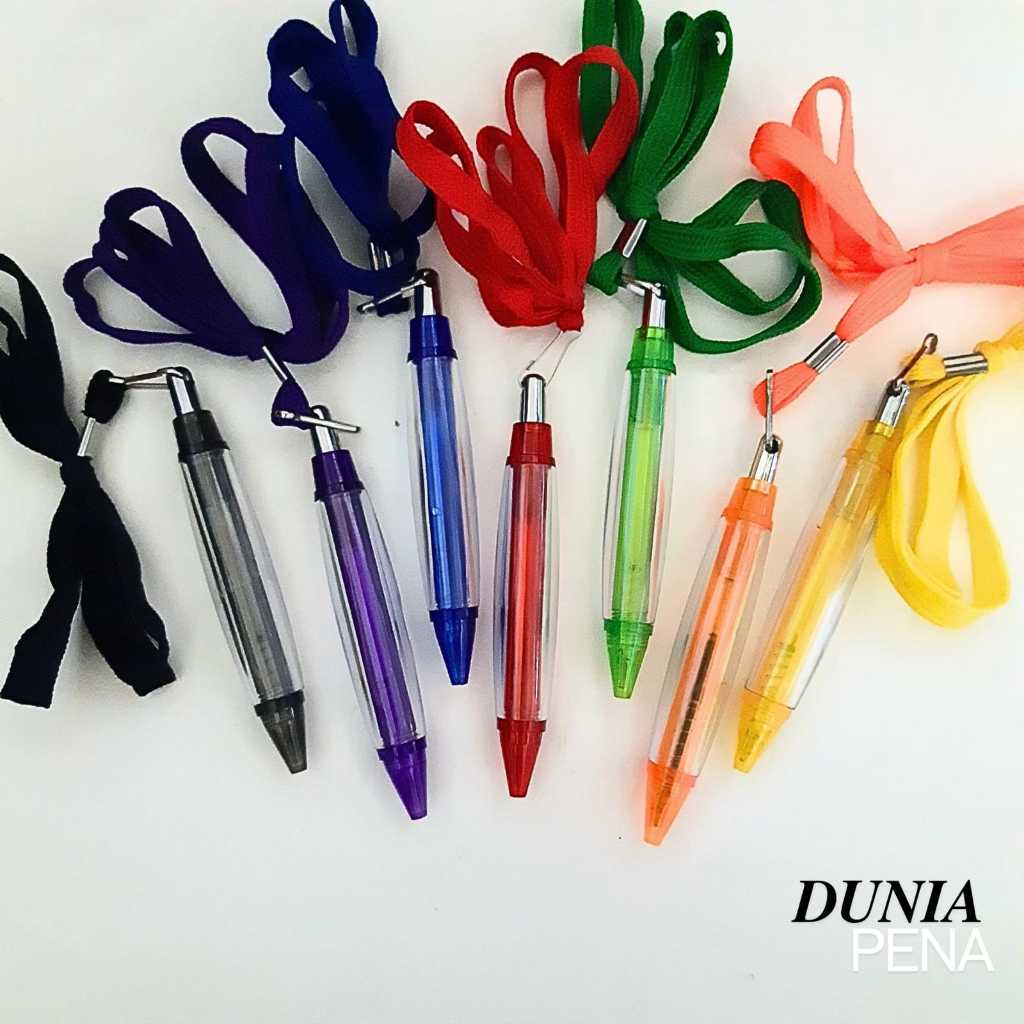 Pulpen Plastik Cabe Tali / Pulpen Tali Leher Bisa Custom Nama