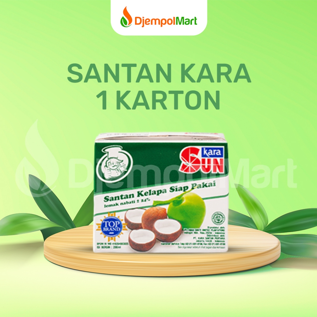 Sun Kara Santan Kelapa - Santan Instan 65ml Dijual Per Karton / Per Dus Isi 36 Pcs