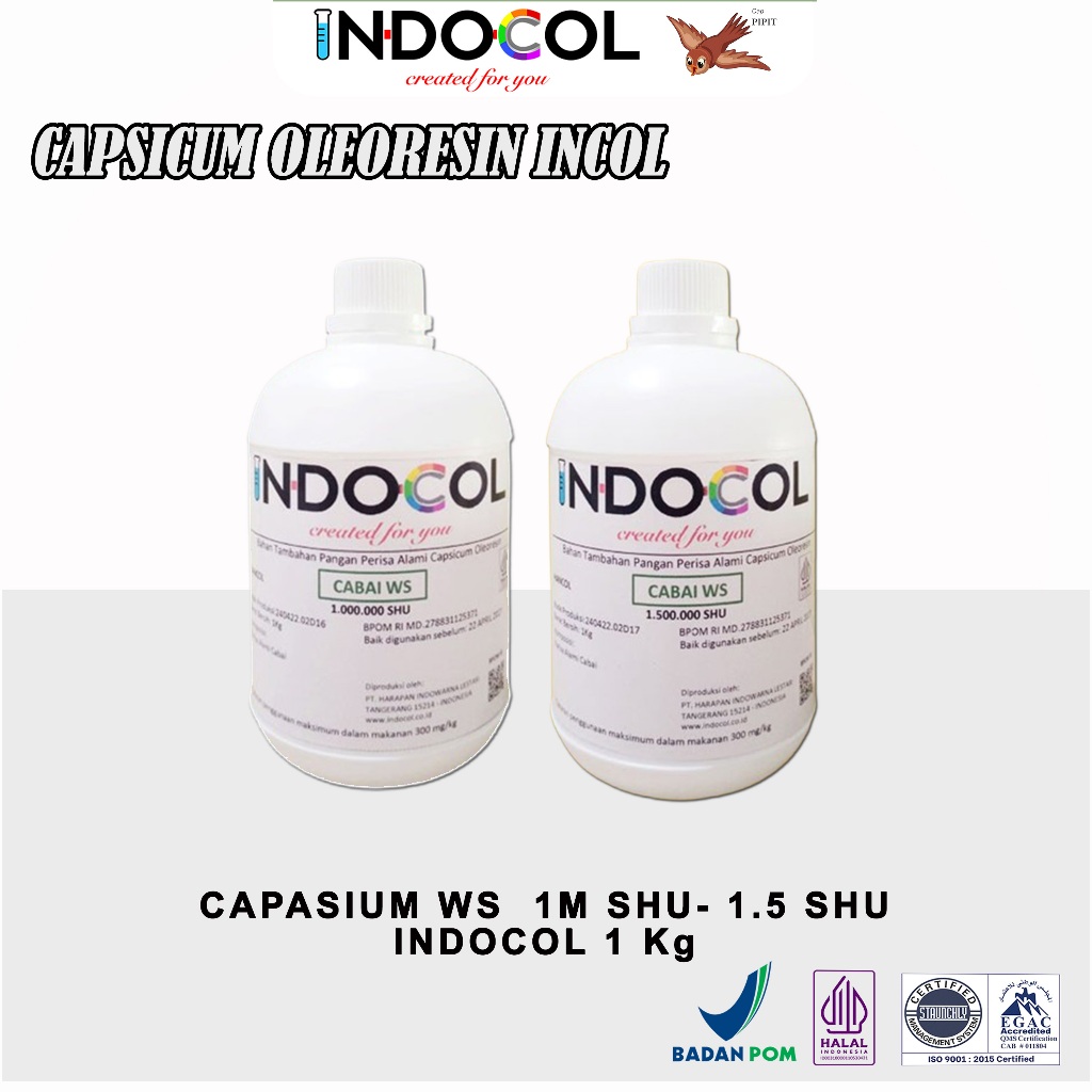 INDOCOL CAPSICUM WS Ekonomis Grade  (MINYAK CABAI WATER SOLUBLE) @1 KG