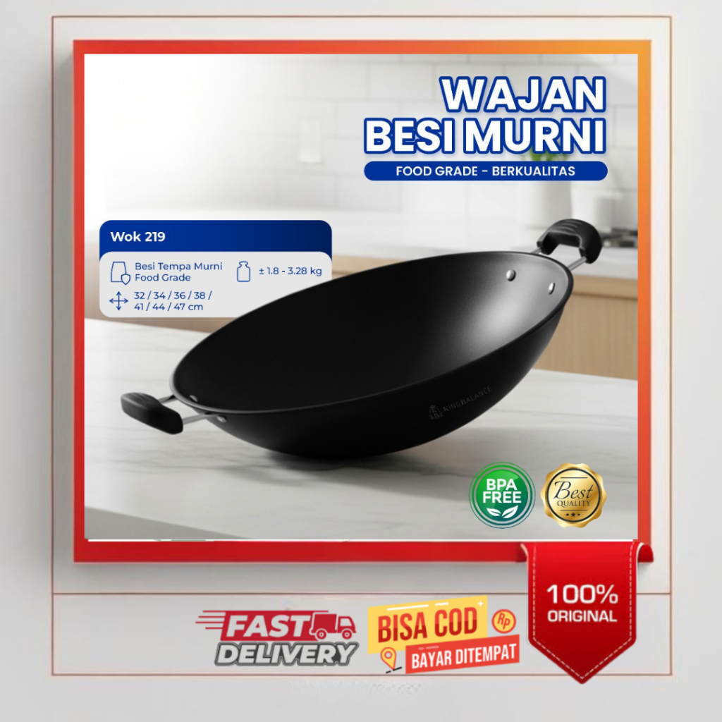 Wajan Penggorengan Anti Lengket Besi Hitam Serbaguna Wajan Besi Anti Lengket Multifungsi 219