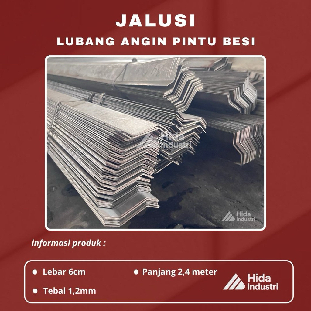 (PROMO) Jalusi Besi Ventilasi | lubang Angin | Tebal 1,2mm Panjang 2,4 meter