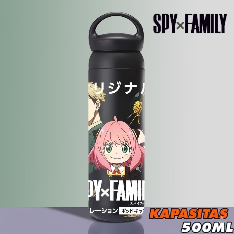 CUSTOM TUMBLER ANIME SPY X FAMILY AIR MINUM - THERMOS UNIK KADO - BOTOL MINUM SOUVENIR ULANG TAHUN -