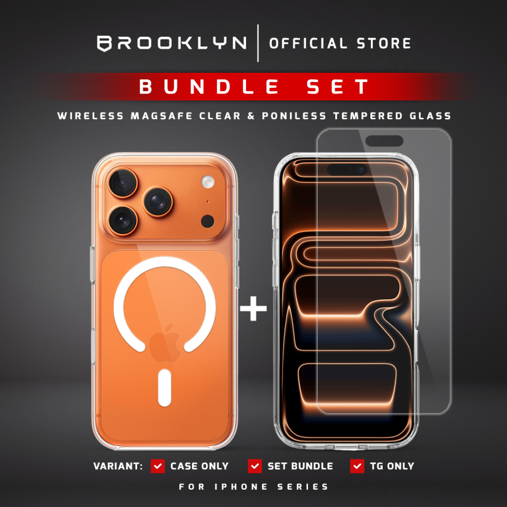 [Exclusive Top Creator] Brooklyn Poniless Clear TG - Slim Hybrid Clear Case (Combo) For iPhone 17/16