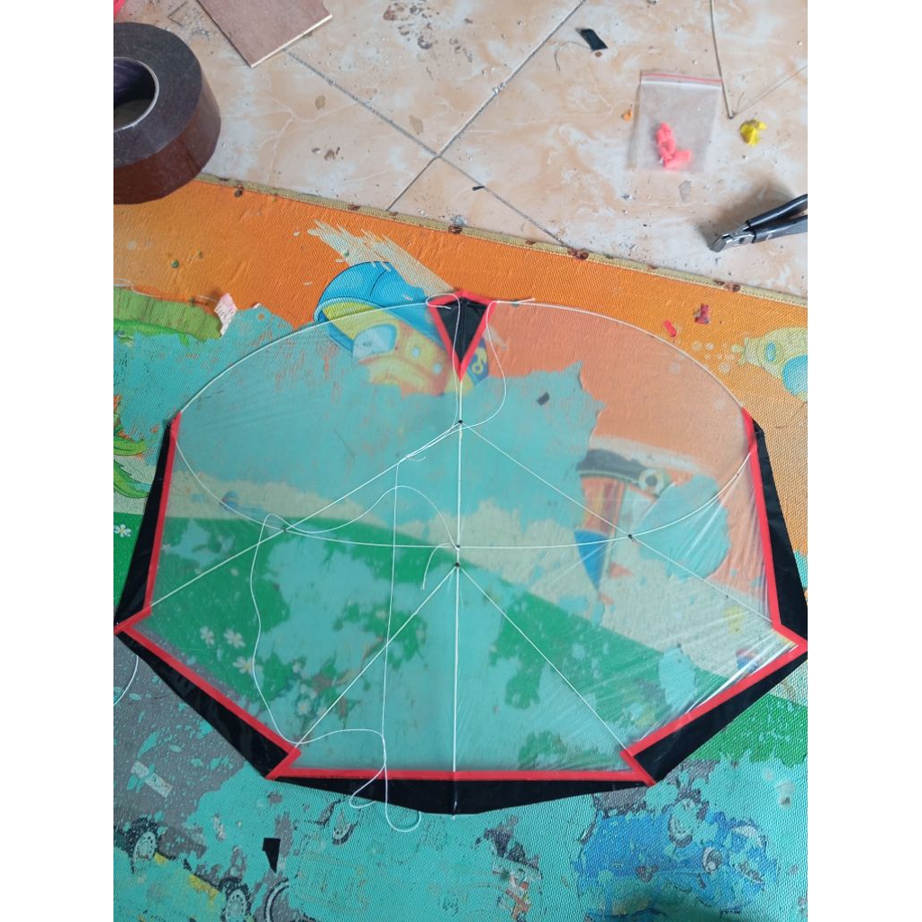 layang layang papiran mini full fiber, motif