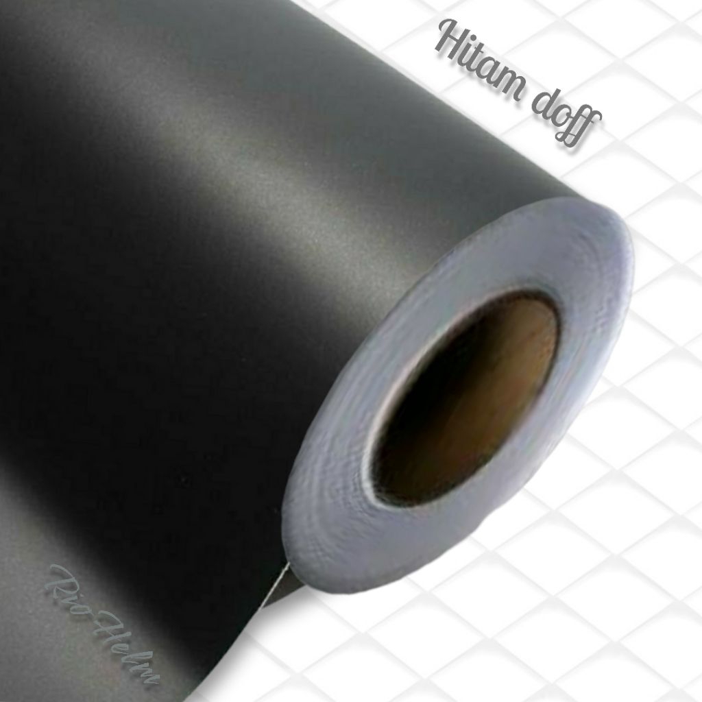 Skotlet hitam doff stiker hitam doff panjang 1 meter
