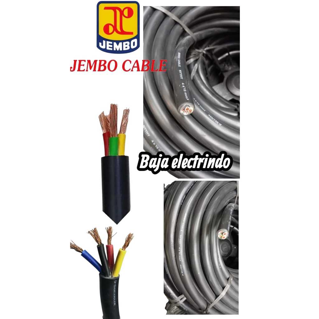 Kabel serabut NYYHY 4X10mm JEMBO @50M Serabut Isi 4 NYYHY 4x10 mm JEMBO@50METER