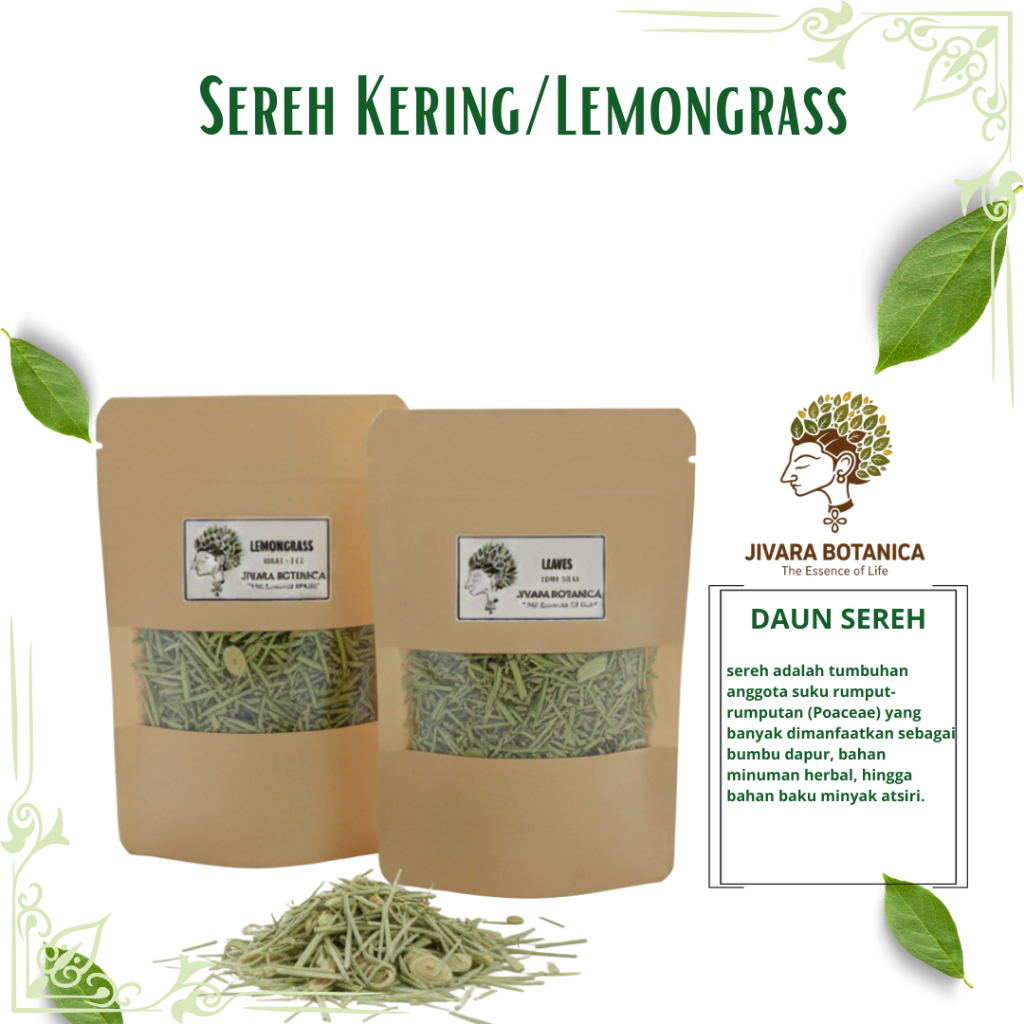 Sereh Kering 20 gram  - Lemongrass - Jivara Botanica