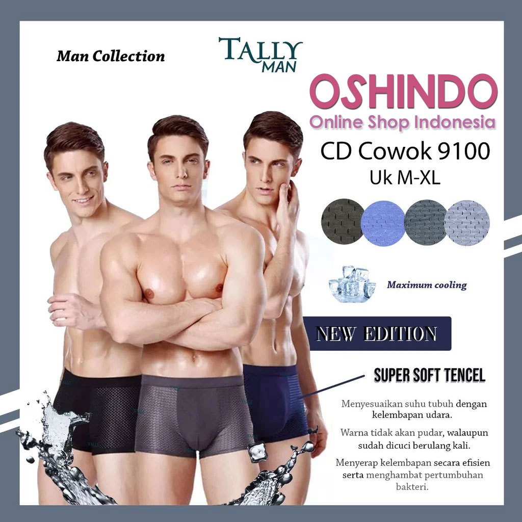 Tally 9100 Sorex 38208 CD Celana Dalam Boxer Pria Super Adem dan Lembut Termurah