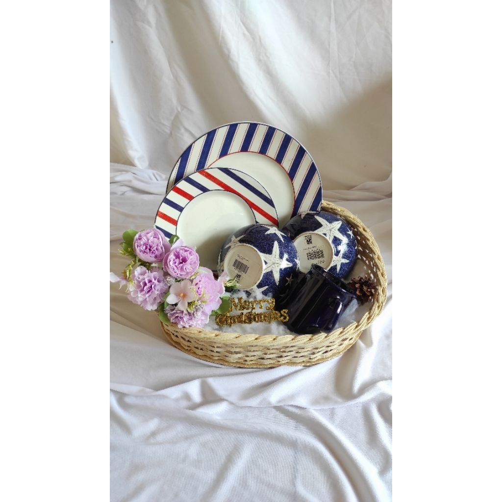 SET HAMPERS PIRING KERAMIK | PIRING CANTIK | SET HAMPERS NIKAHAN | SET HAMPERS ULTAH