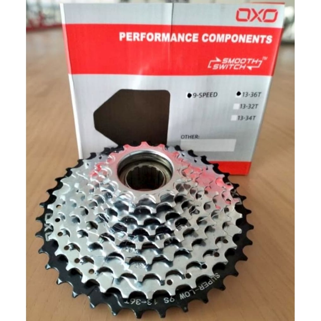 Freewheel OXO 9 speed 13-36t type drat gir oxo 9 speed gir sepeda MTB Federal