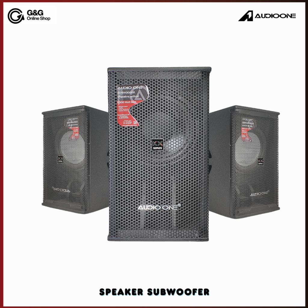 Subwoofer 12 Inch Aktif Pasif AUDIO ONE KX 112 Speaker Karaoke Full Bass Sound System I GG