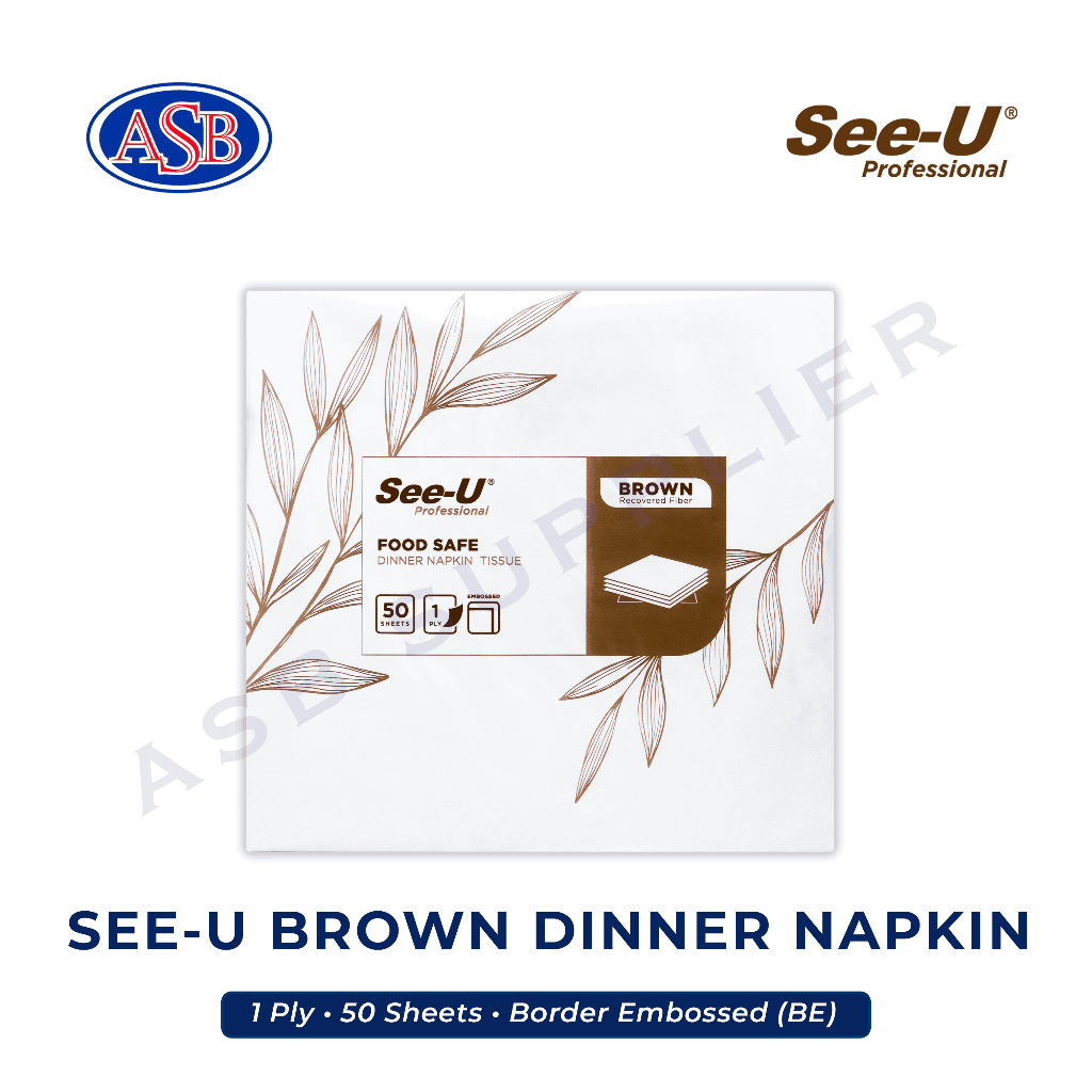 Tissue / Tisu PLENTY Brown Dinner Napkin (50 Sheets)