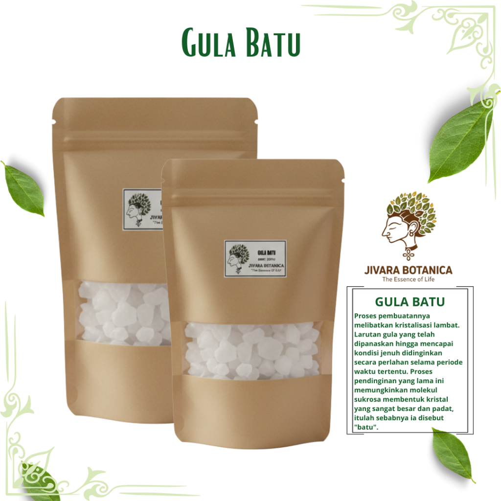 Gula Batu share 100 gram - Jivara Botanica