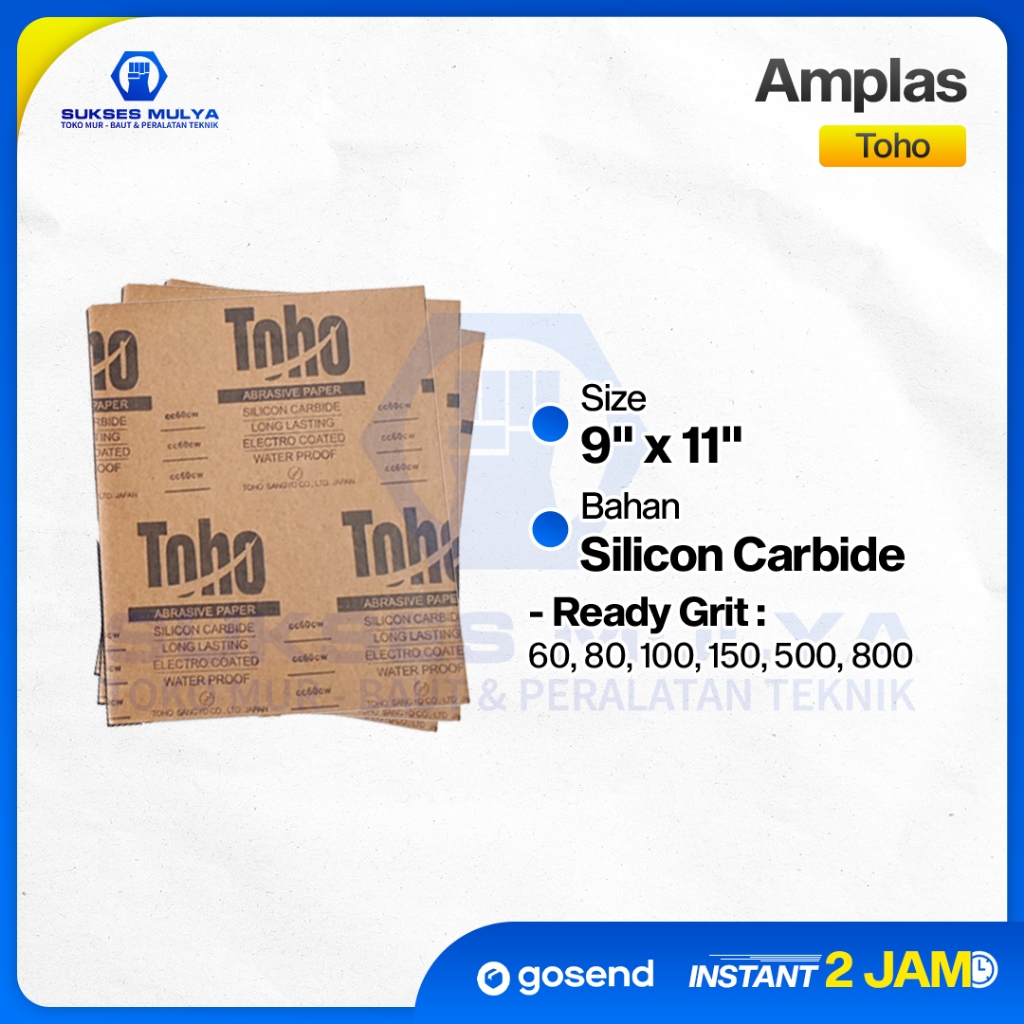 amplas grit 500 TOHO / amplas p500 TOHO waterproof harga grosir