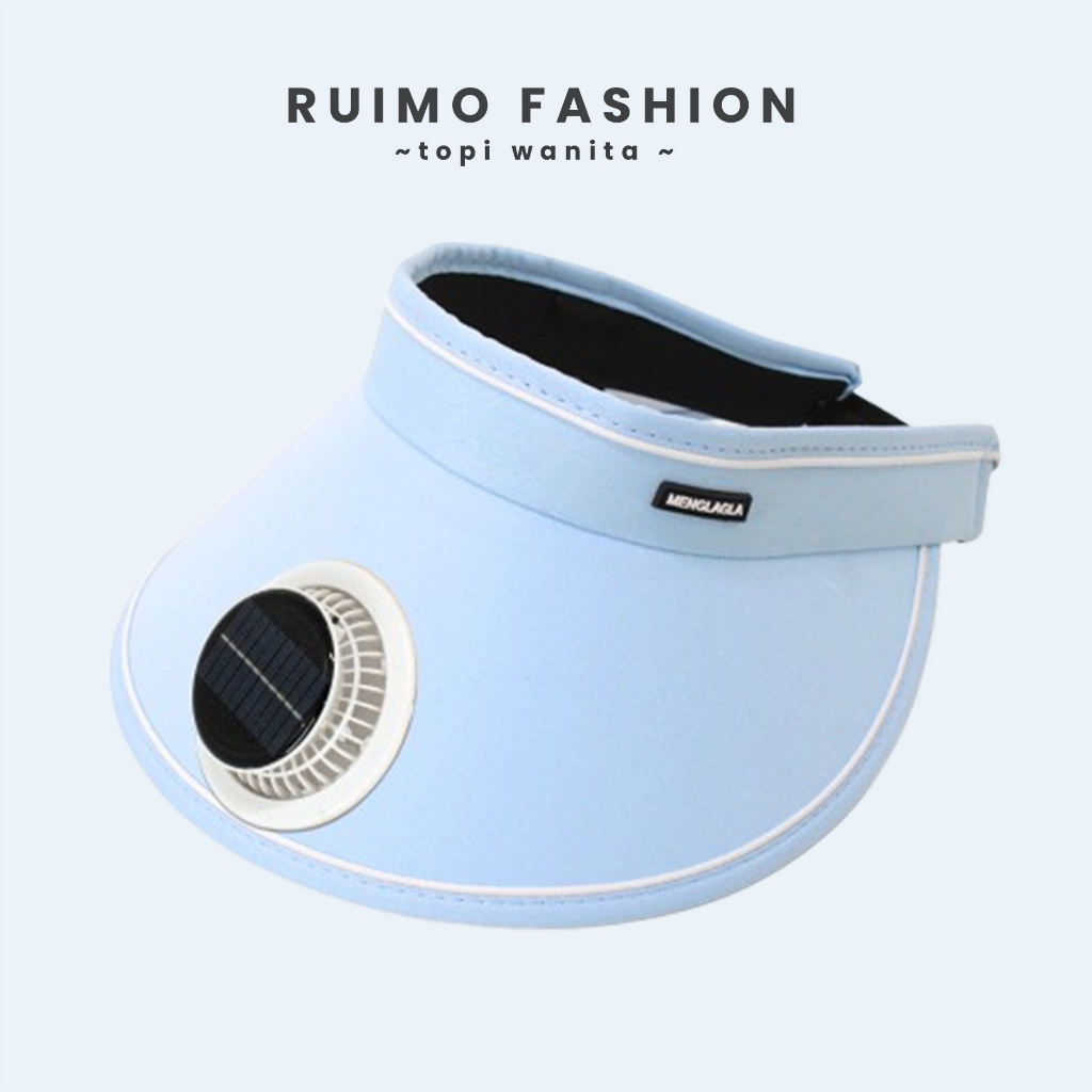 Ruimo Topi Visor Anti UV Kipas Tenaga Surya  Nyaman & Stylish - B-36 FAN