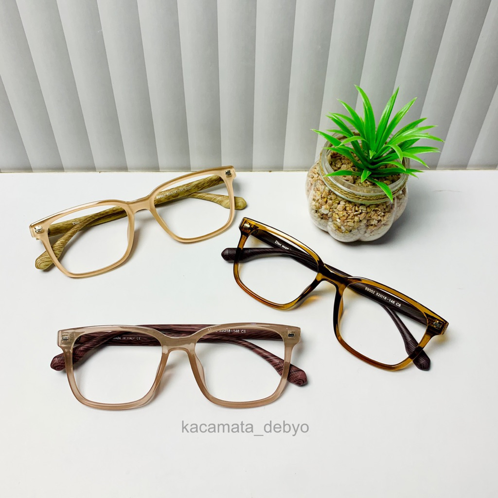 Frame 59002/ Frame Kotak Bisa untuk Cewek Cowok/Kacamata Kotak/Kacamata Minus/Lensa Minus