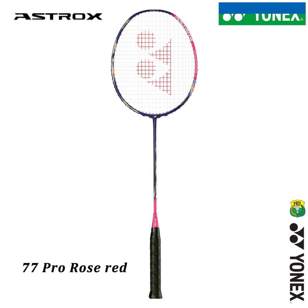 Bulu tangkis Racket Badminton YONEX ASTROX 77 Pro RED Carbon element complete type, 4 pieces, 26 pou