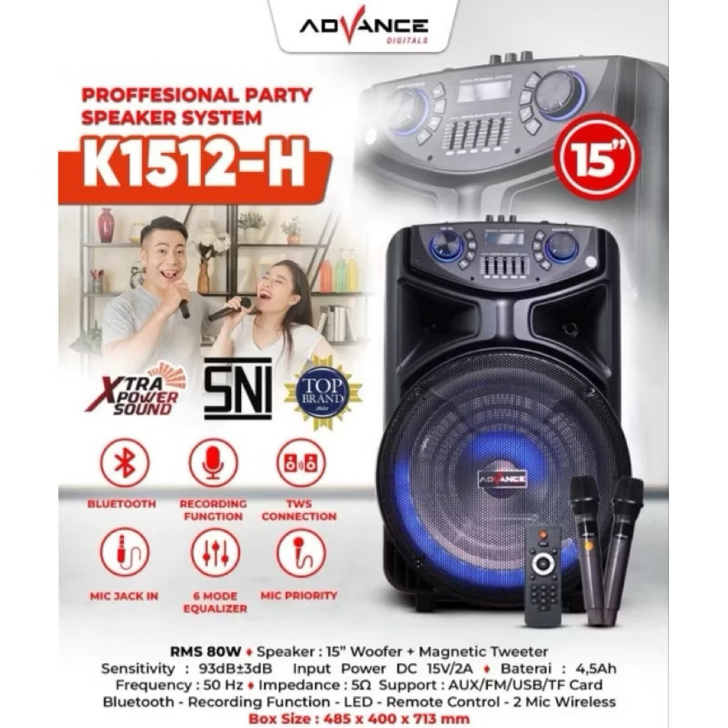 Advance Speaker Meeting Advance K1512H Advance Portable 15 inch ADVANCE K 1512H ADVANCE SPEAKER 15 I