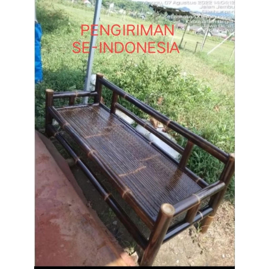 bale bambu hitam, kursi malas, kursibambu