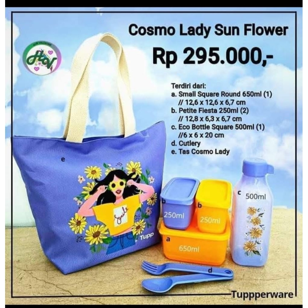 Tupperware Cosmo Lady Sun Flower  & Cosmo Lady Pink Set