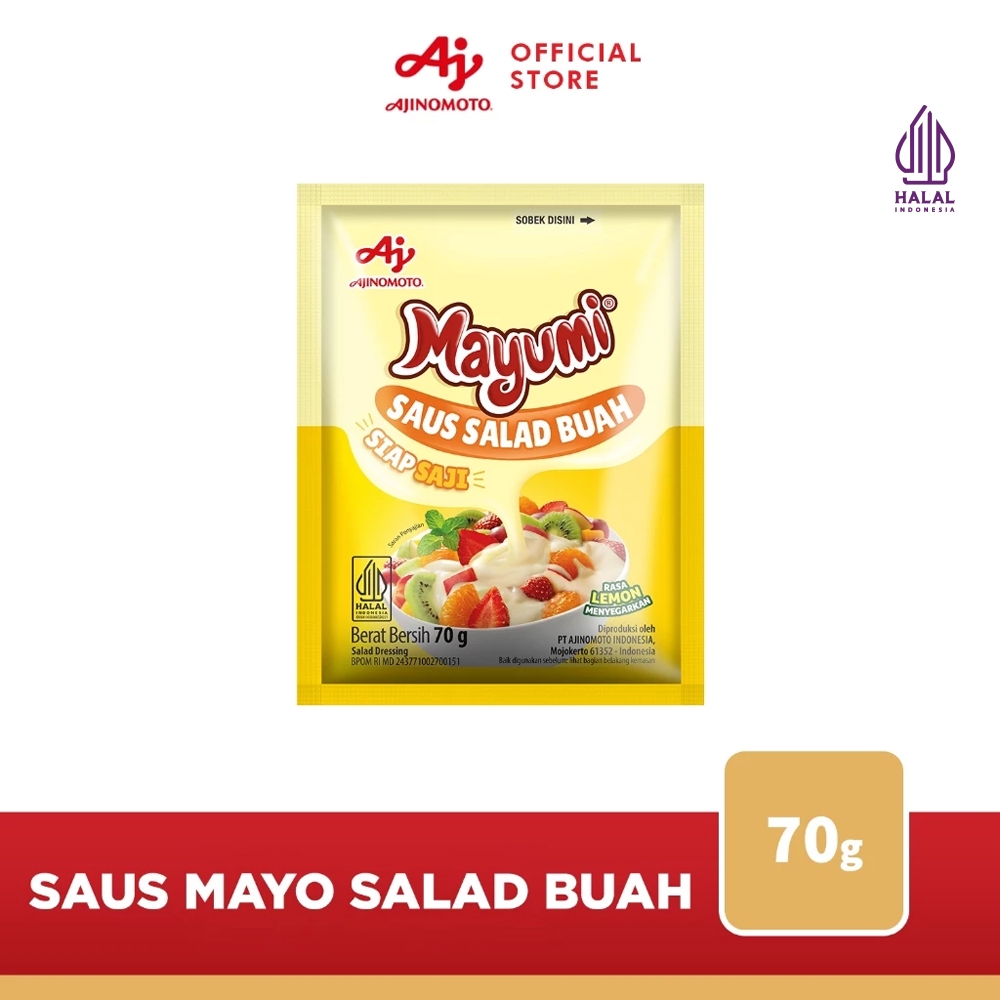 MAYUMI® Mayonaise Saus Salad Buah 70G (1pc) - Mayones Saus Creamy Rasa Manis Dan Lemon