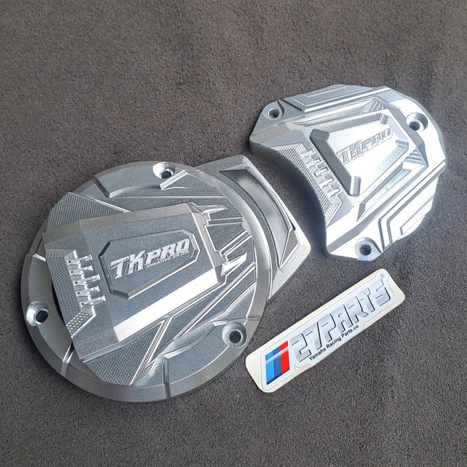TUTUP BLOK BAK KALTER GEN 2 SET KIRI & KANAN RX KING CNC BY TK PRO SILVER