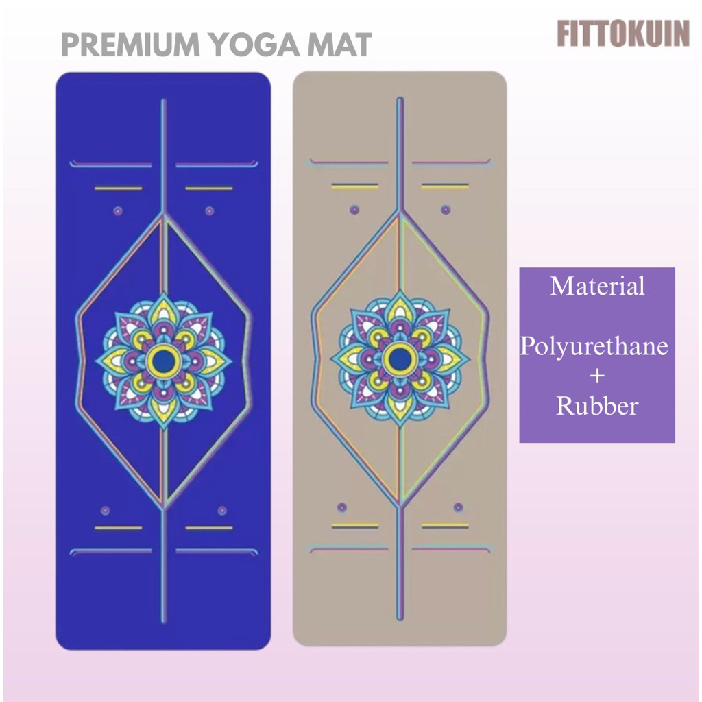 FITTOKUIN - Yoga Mat Premium line PU / Matras Yoga Premium Garis