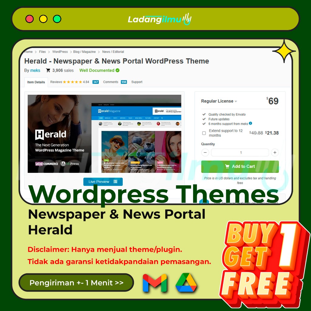 Herald - Newspaper & News Portal WordPress Theme / WP Themes (B013)