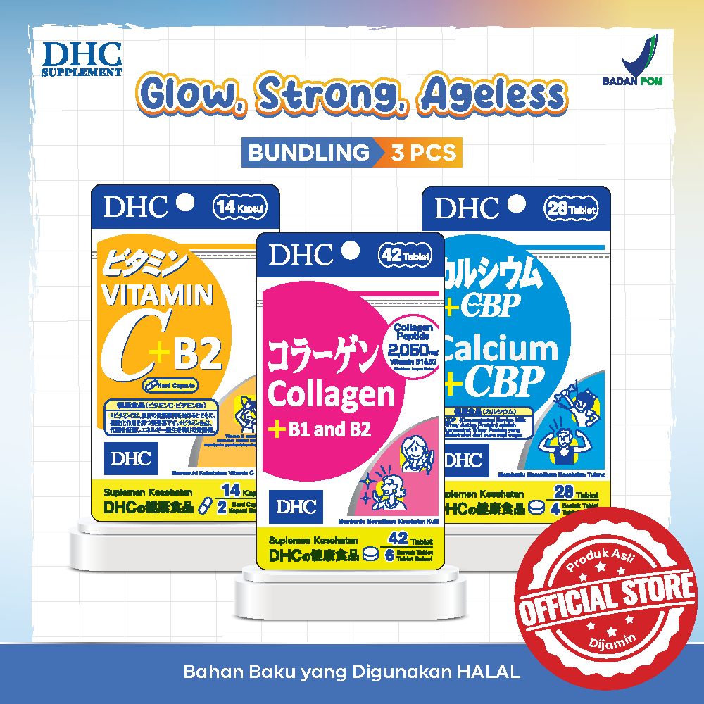 Paket Bundling DHC Vitamin C, DHC Collagen, DHC Calcium + CBP