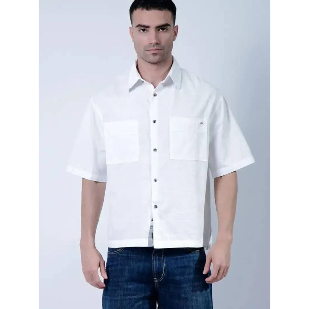 Lois Kemeja Lengan Pendek Katun KLS580R PUTIH BERTEKSTUR