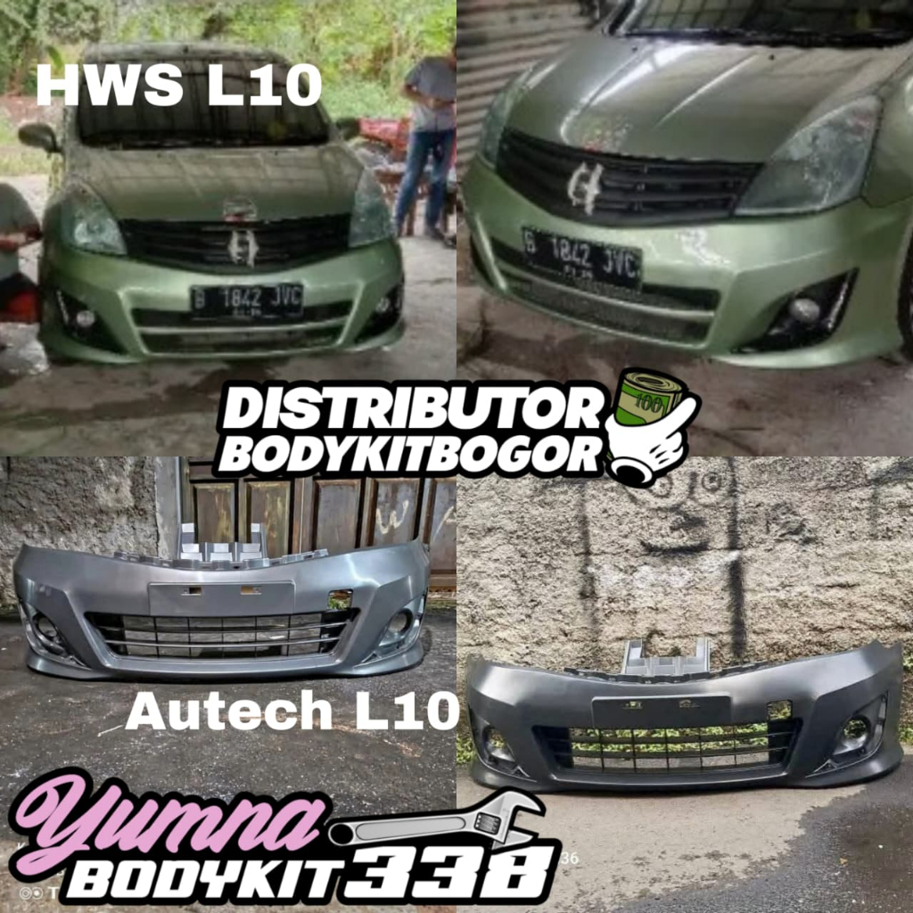 BEMPER DEPAN GRAND LIVINA HWS L10 AUTECH L10 SET GRILL TAHUN 2007 - 2012 BEMPER LIVINA AUTECH