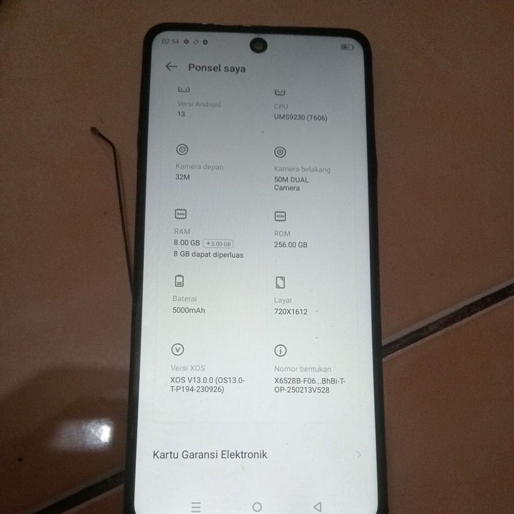 mesin Infinix hot 40i normal no pola 8/256