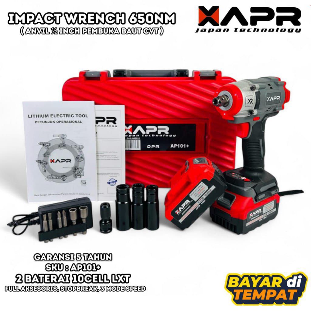 APR IMPACT WRENCH JUMBO 650NM BATERAI