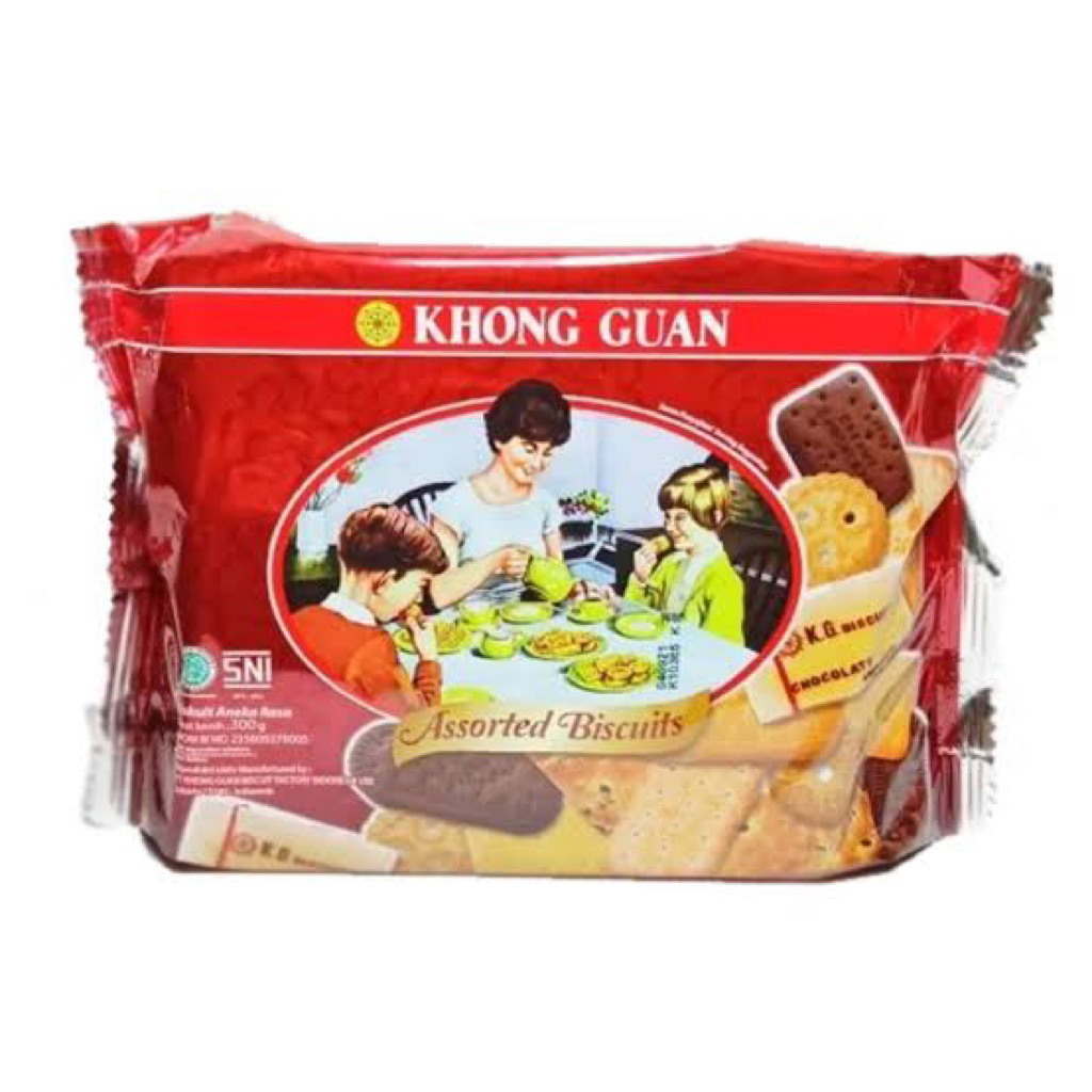 khong guan assorted biscuits 300g - khong guan merah assorted biskuit