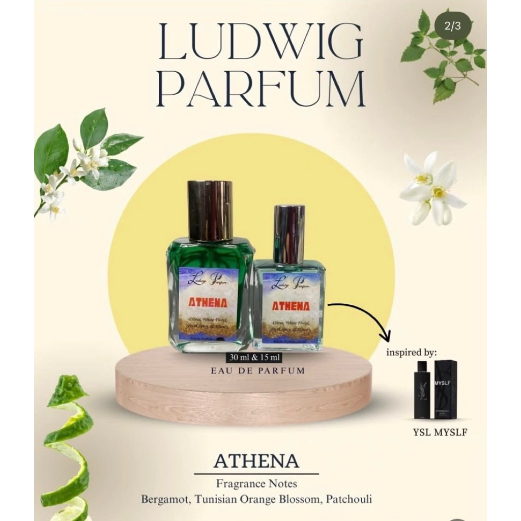 *PARFUM BIBIT EROPA* Ludwig Parfum “Athena” Inspired by Ysl Myslf