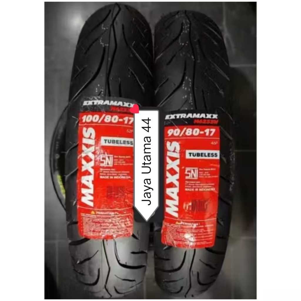 Paket Ban Maxxis 90/80-17 & 100/80-17 Extramaxx Tubeless