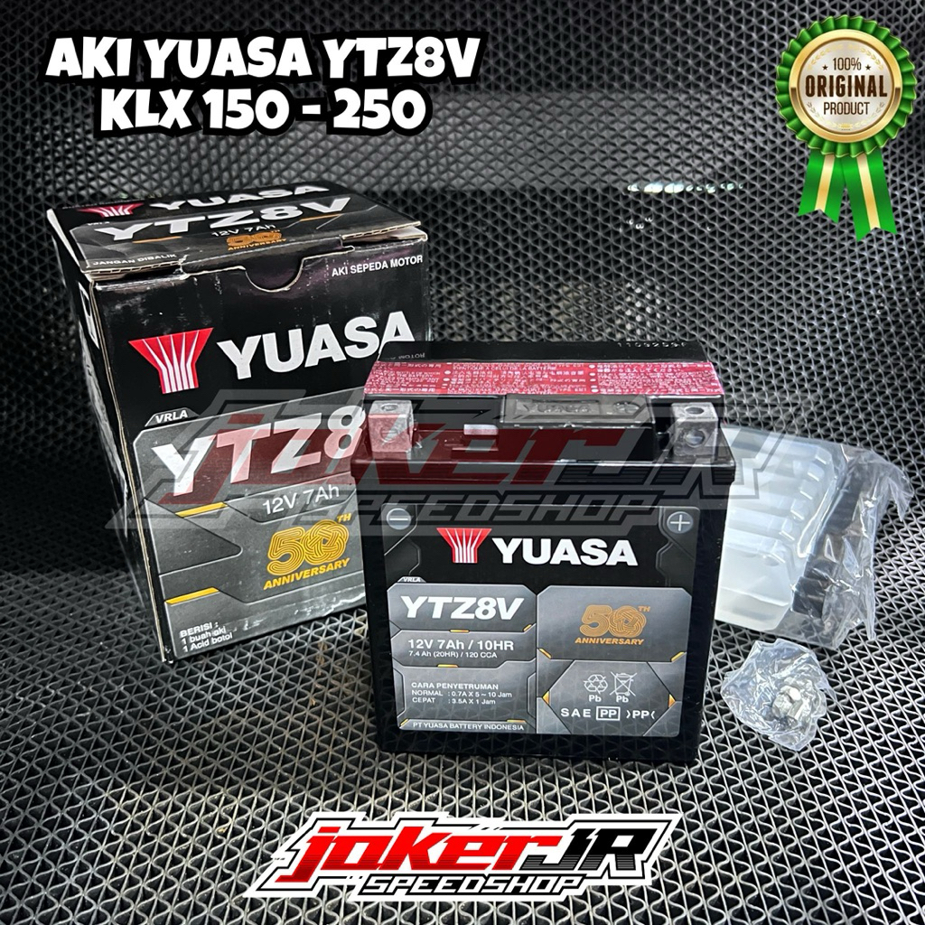 AKI YUASA YTZ8V UNTUK KLX 150 250 ORIGINAL YUASA