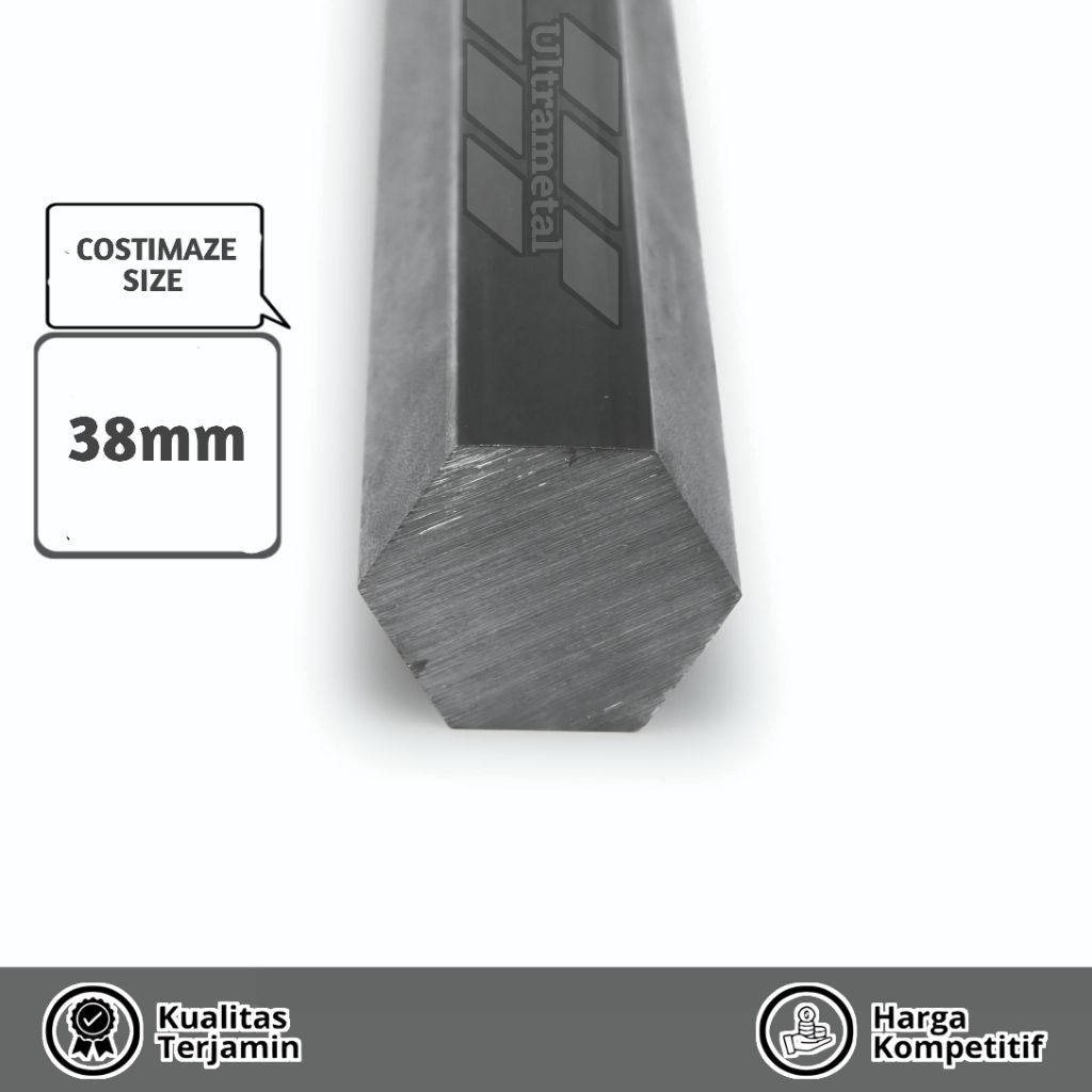 AS BESI SEGI ENAM 38MM | AS BESI HEXAGON PER 1CM