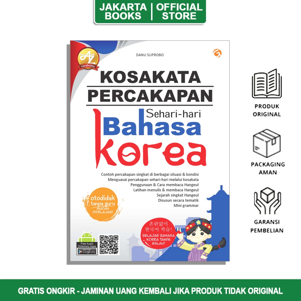 Buku Belajar Bahasa Korea - Kosakata Percakapan Sehari-Hari Bahasa Korea Untuk Pemula