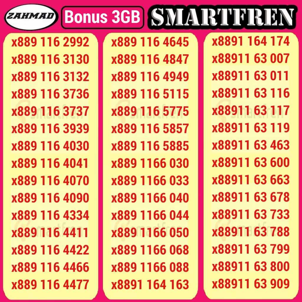 SMART-E) NOCAN Smartfren 11 DIGIT kartu perdana nomor cantik 11digit rapi super murah