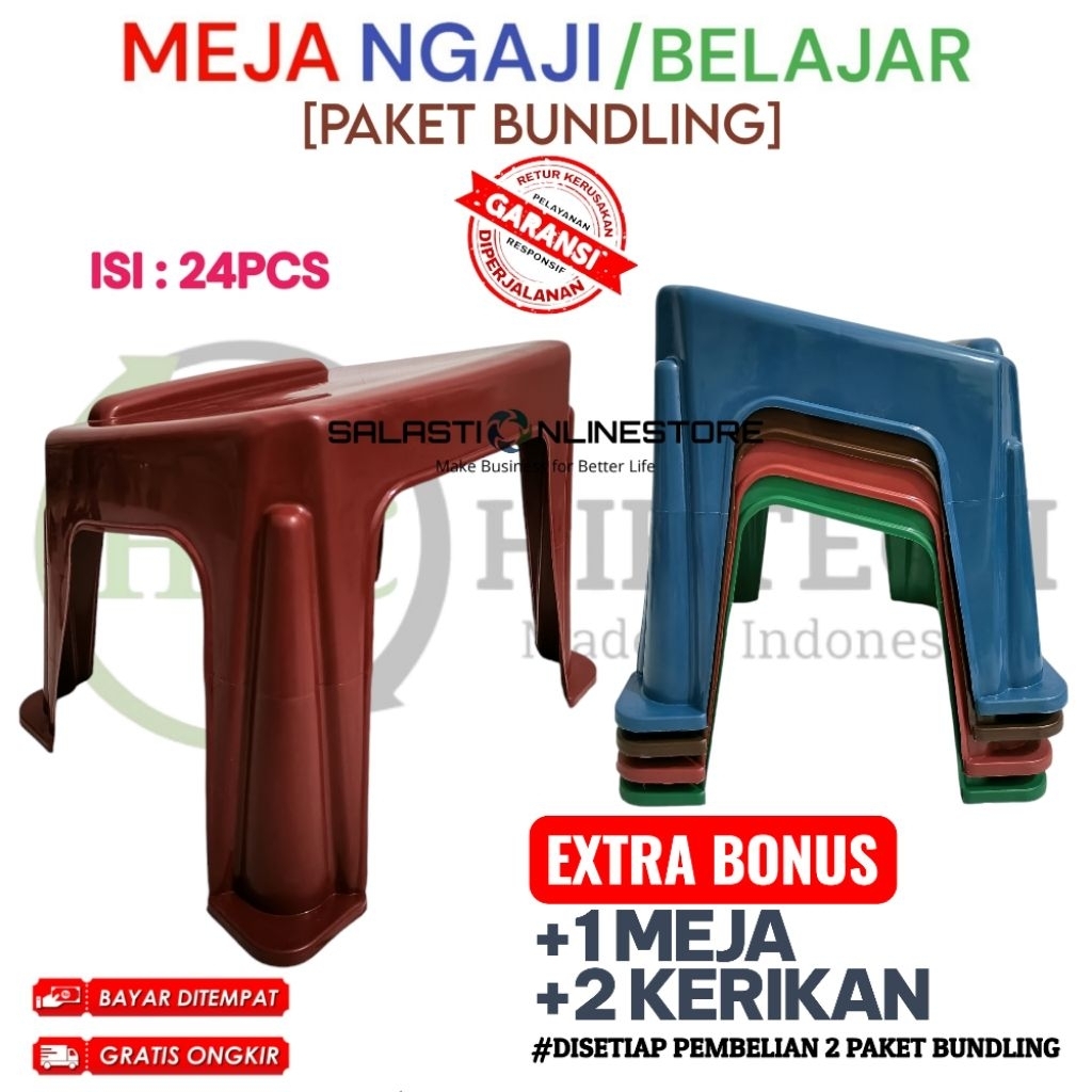 [PROMO 24PCS] Meja Ngaji & Belajar | Lekar Kitab Plastik HTC